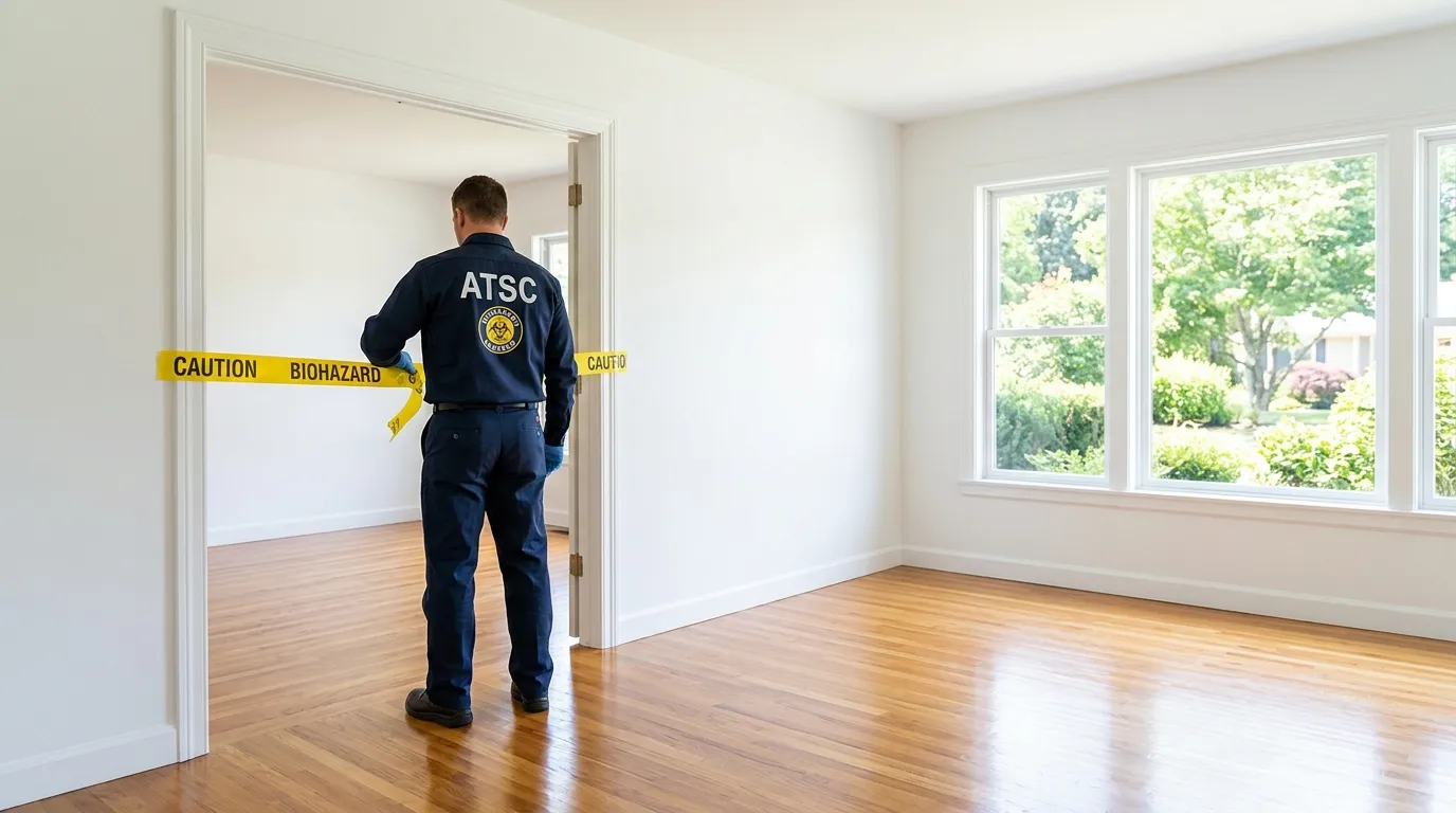 Certified biohazard cleanup crew performing Crime Scene Cleanup in Celebration